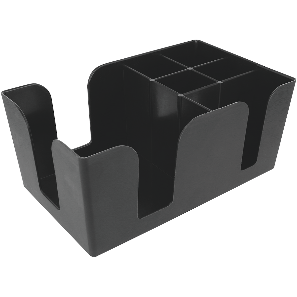 BOITE DE BAR 6 COMPARTIMENTS NOIR 24X14,5X10,5CM