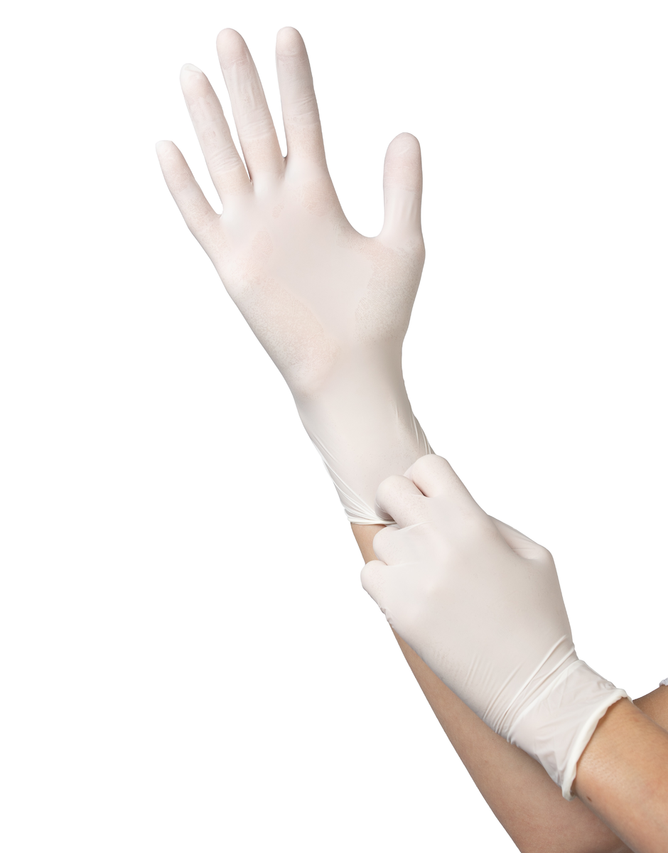 GANT JETABLE NITRILE NON POUDRÉ BLANC T.M