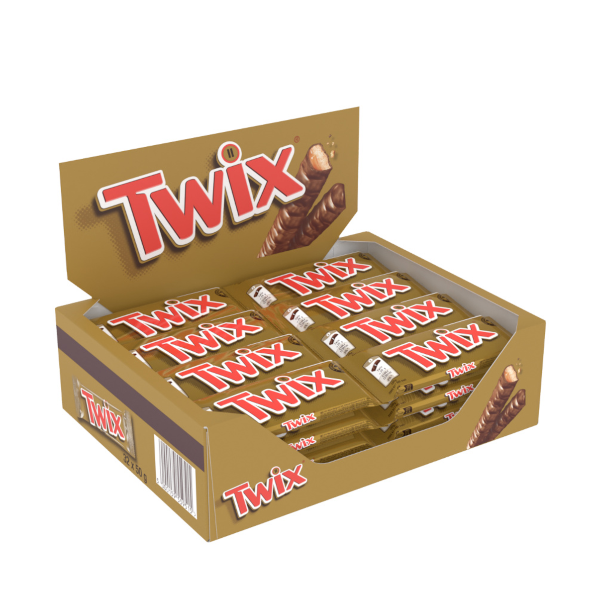 TWIX BARRES CHOCOLAT AU LAIT CARAMEL ET BISCUIT BARRE 50G