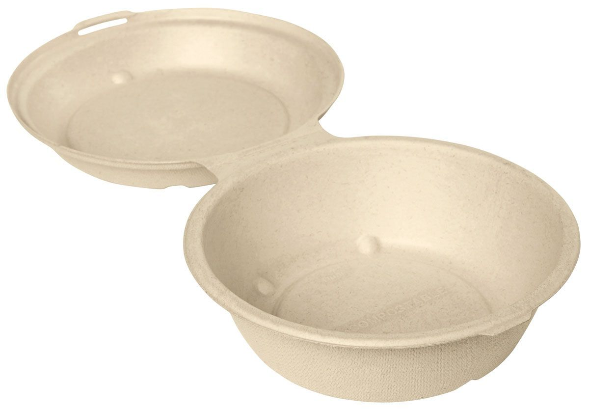 BOITE SNACK BAGASSE MARRON 750CC