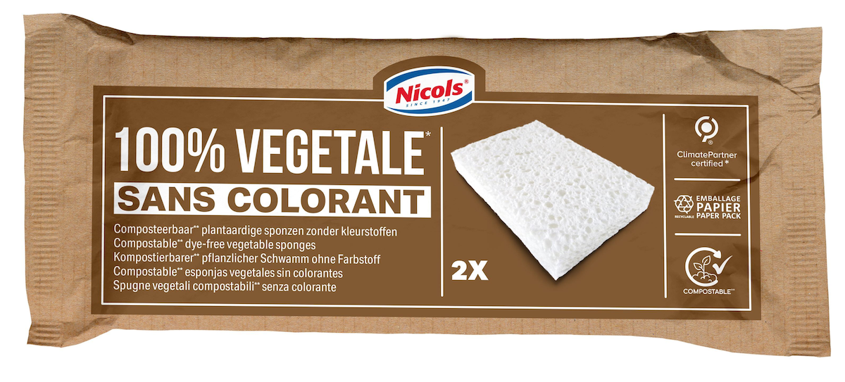 EPONGE CELLULOSE ORIGINE VÉGÉTALE 12,7X8,9X2,6CM