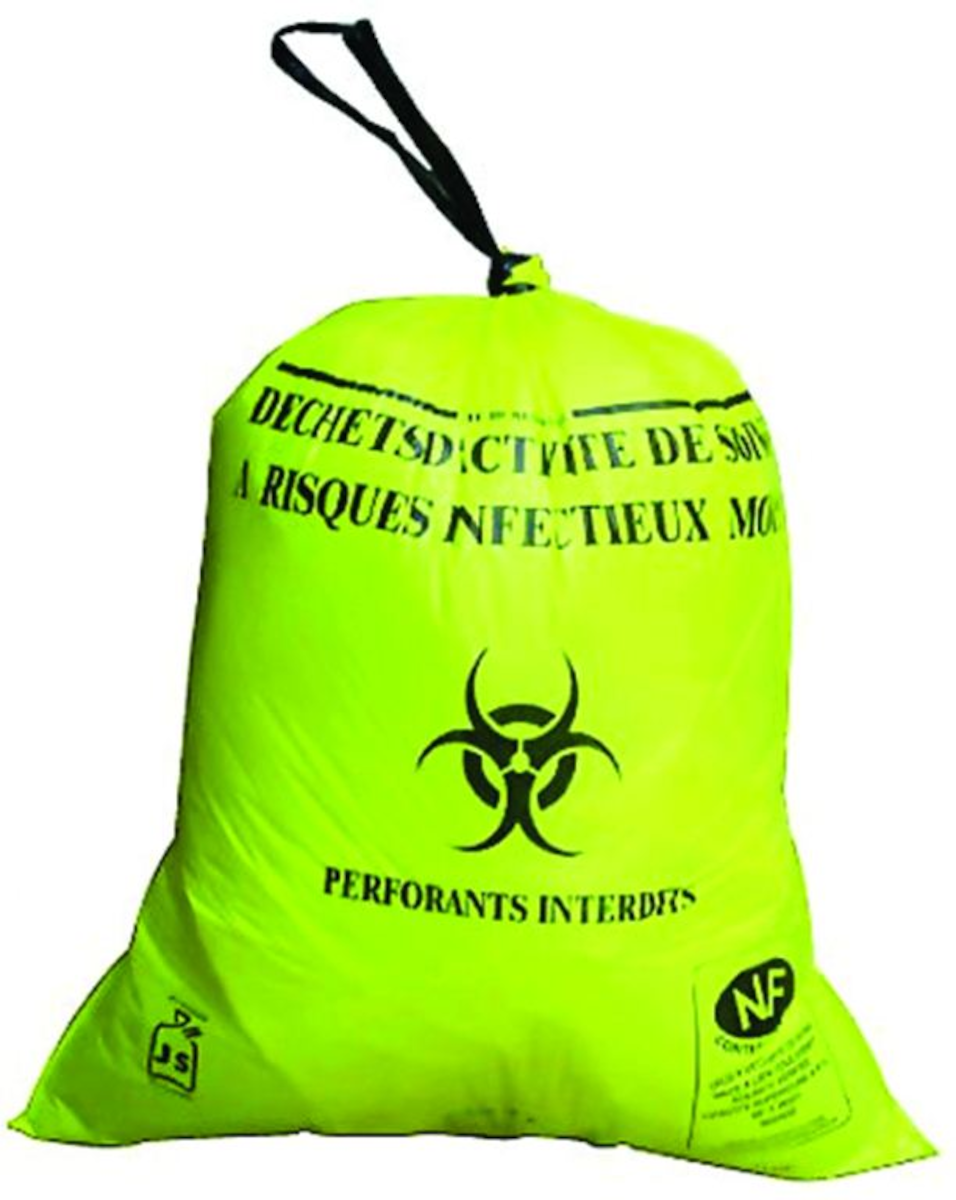 SAC POUBELLE PEBD DASRI JAUNE 15L