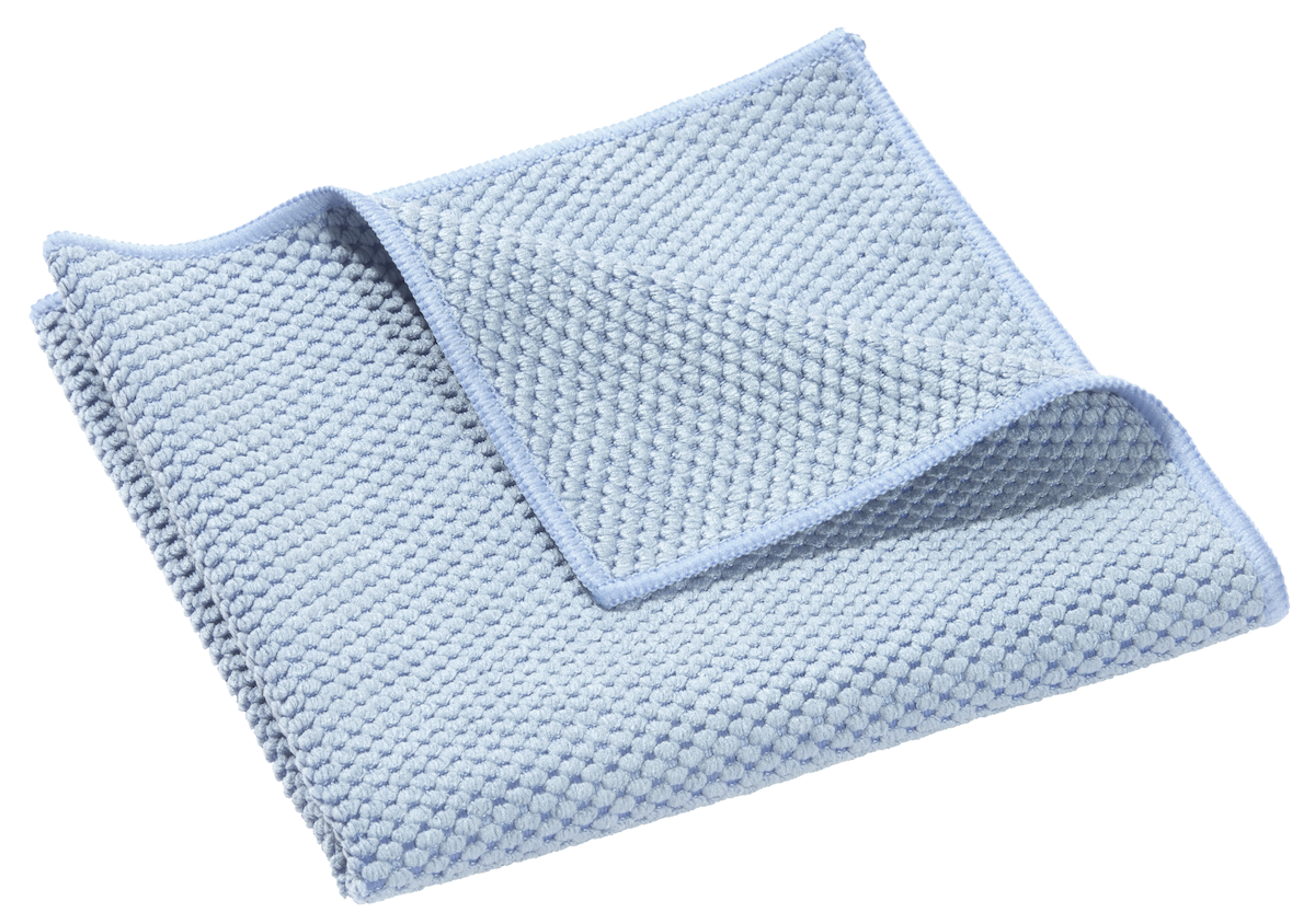 LAVETTE MICROFIBRES 100% FIBRES RECYCLÉES 38X40CM BLEUE