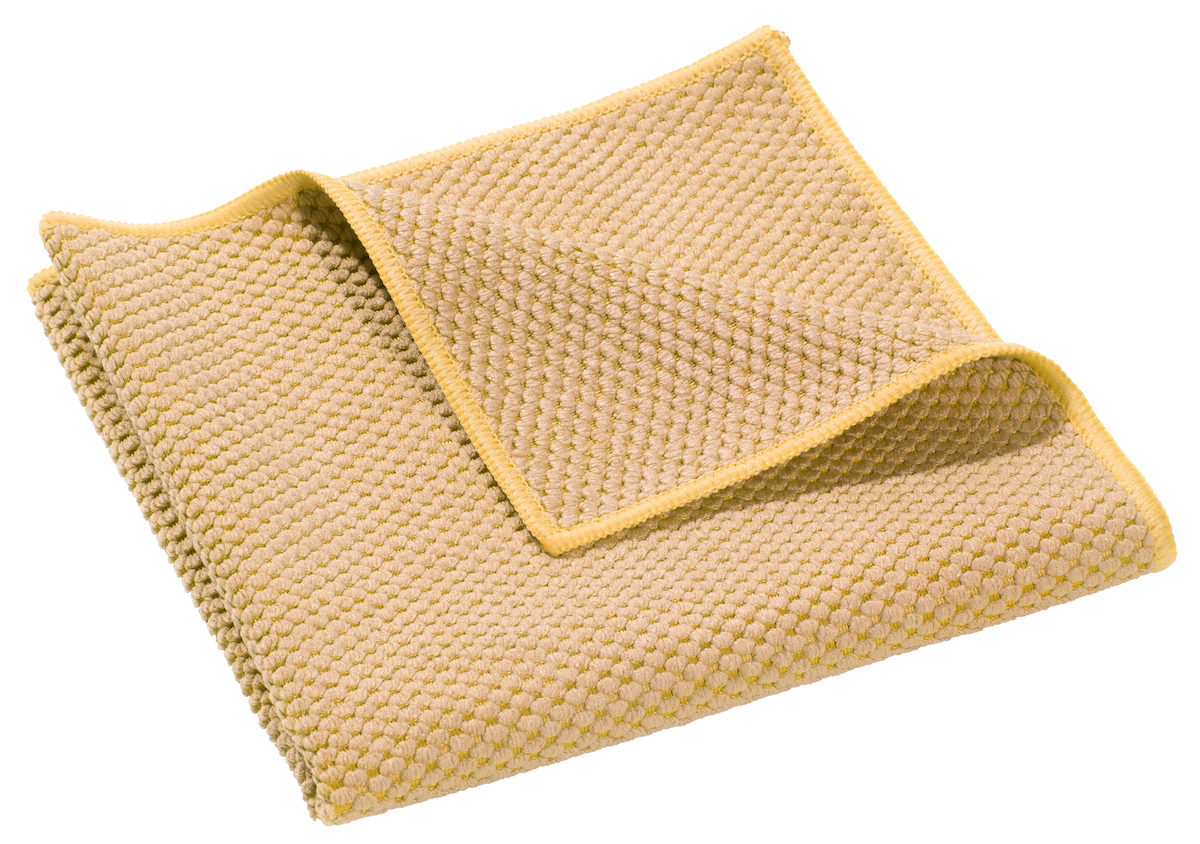 LAVETTE MICROFIBRES 100% FIBRES RECYCLÉES 38X40CM JAUNE