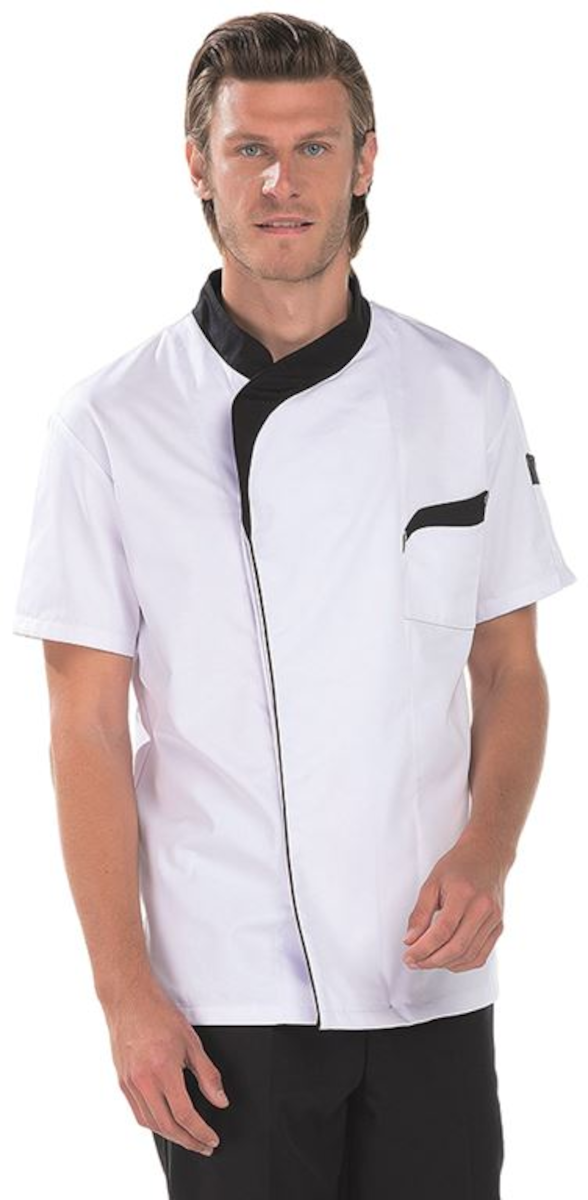 VESTE DE CUISINE HOMME POLYCOTON MANCHES COURTES JOHAN