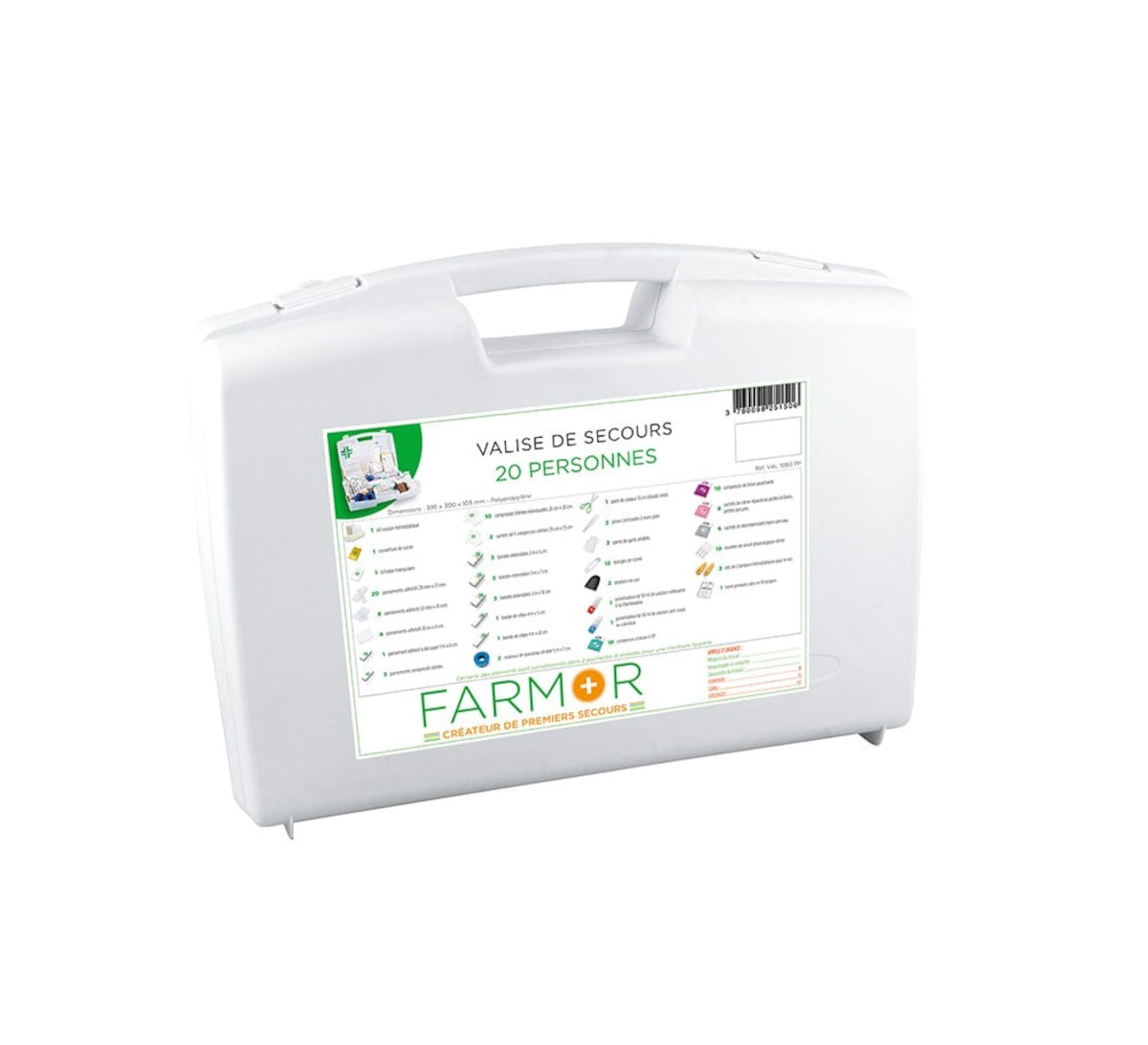 VALISE DE SECOURS MULTIRISQUES 20 PERSONNES