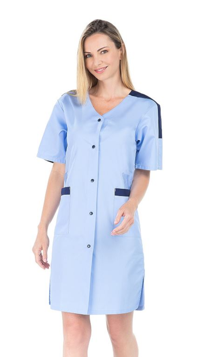 BLOUSE 7/8 SERGÉ MANCHES COURTES AGLAE