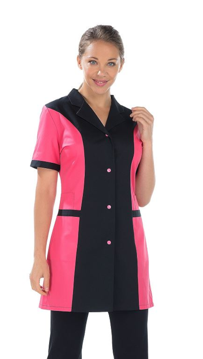 BLOUSE 3/4 POLYCOTON MANCHES COURTES CÉLIA