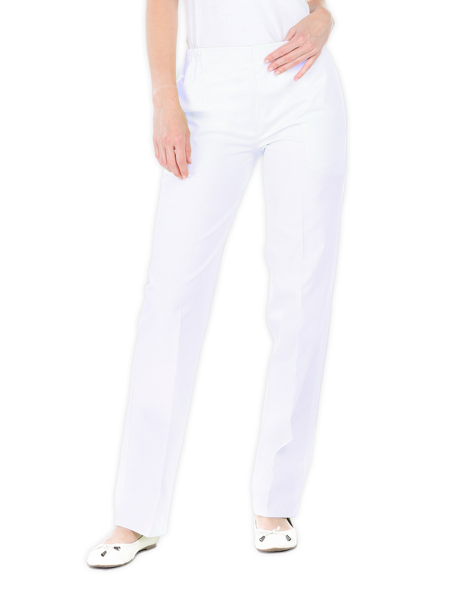 PANTALON POLYCOTON BLANC MANHATTAN