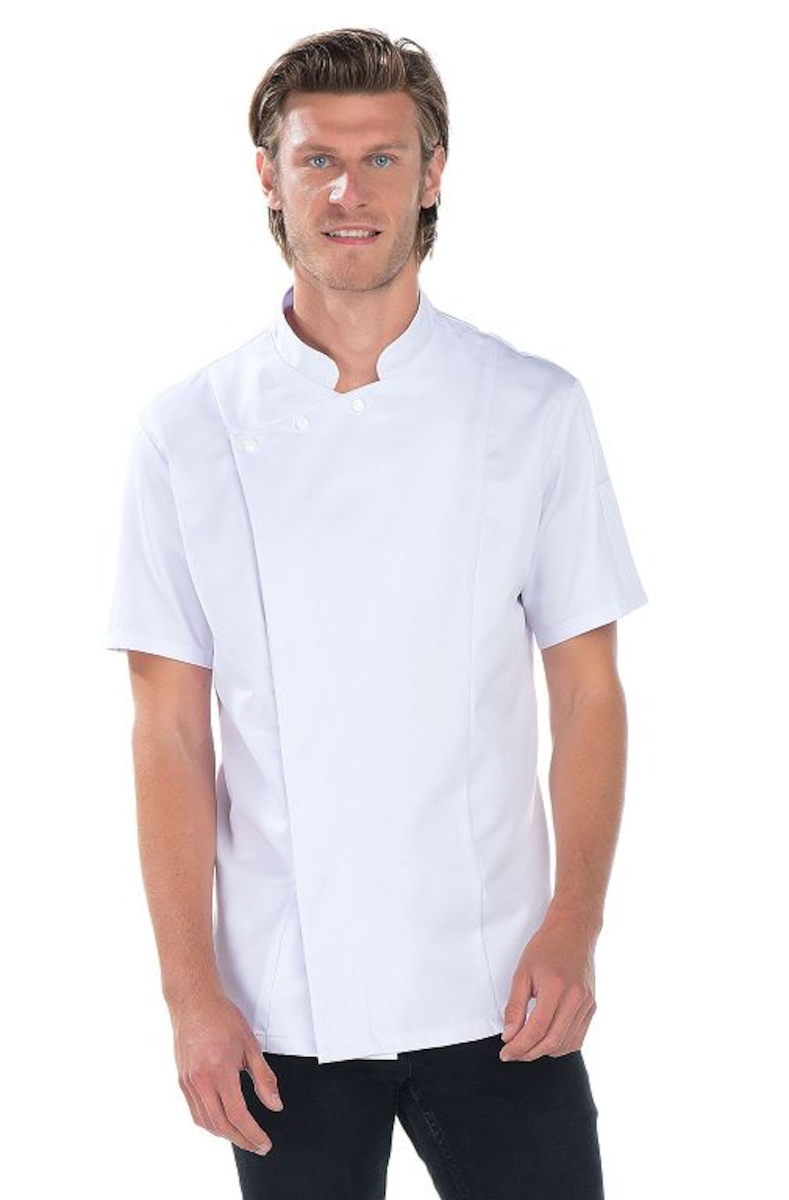VESTE DE CUISINE POLYCOTON BLANCHE MANCHES COURTES JÉRÔME