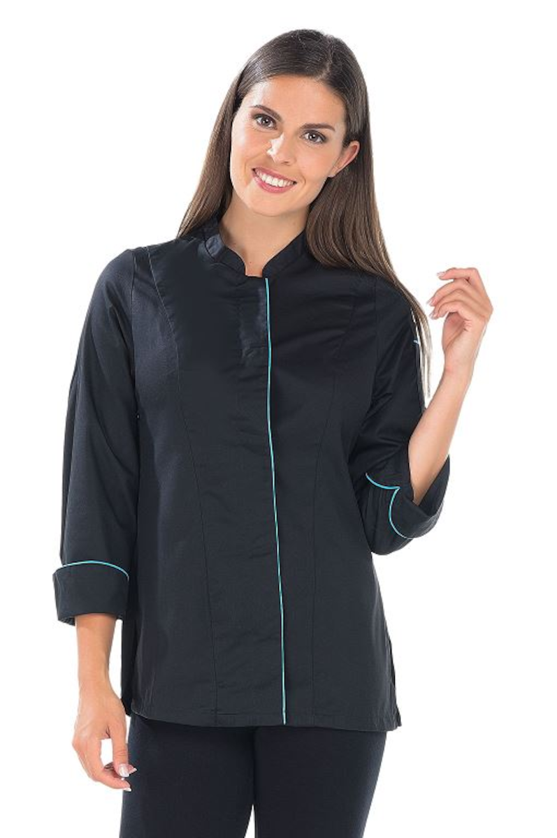 VESTE CUISINE FEMME POLYCOTON MANCHES LONGUES PAMELA