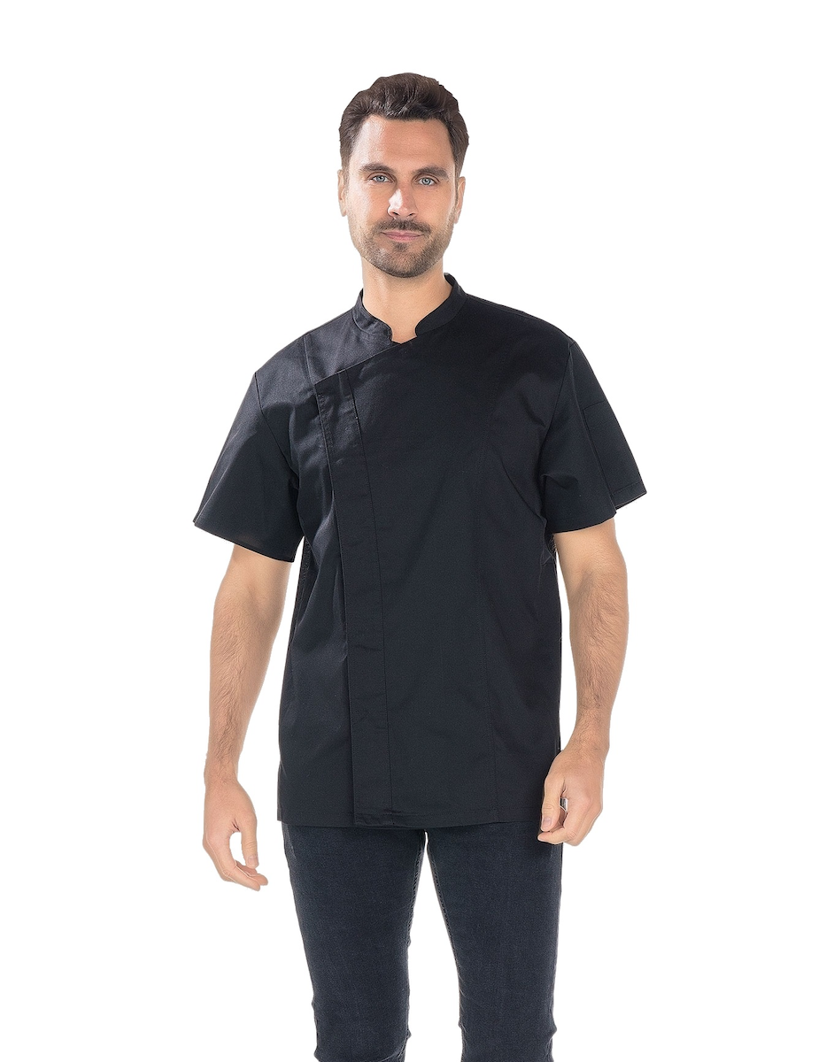 VESTE POLYCOTON MANCHES COURTES NINO NOIR