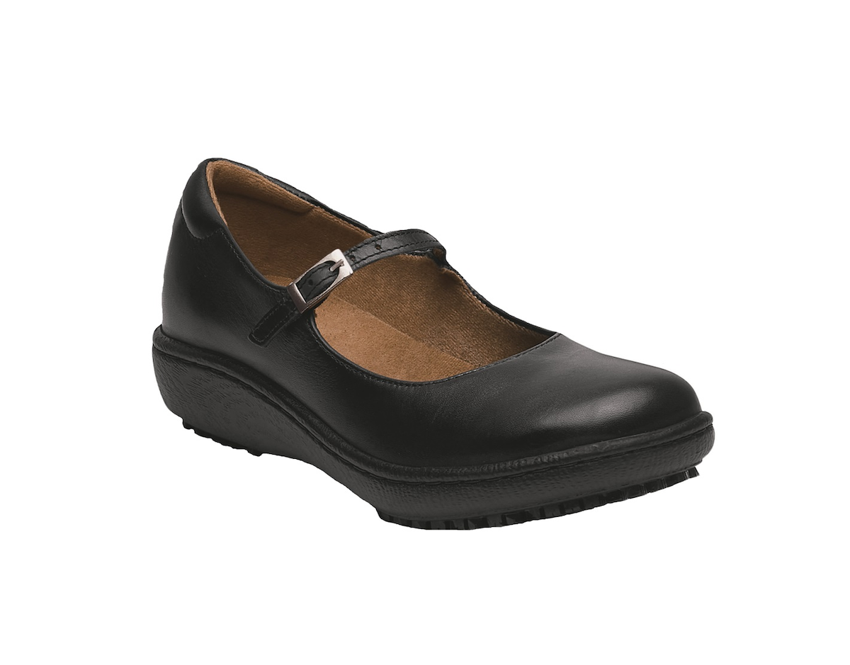 CHAUSSURE DE SERVICE CUIR NOIR MARY JANE OB SR T.35/44