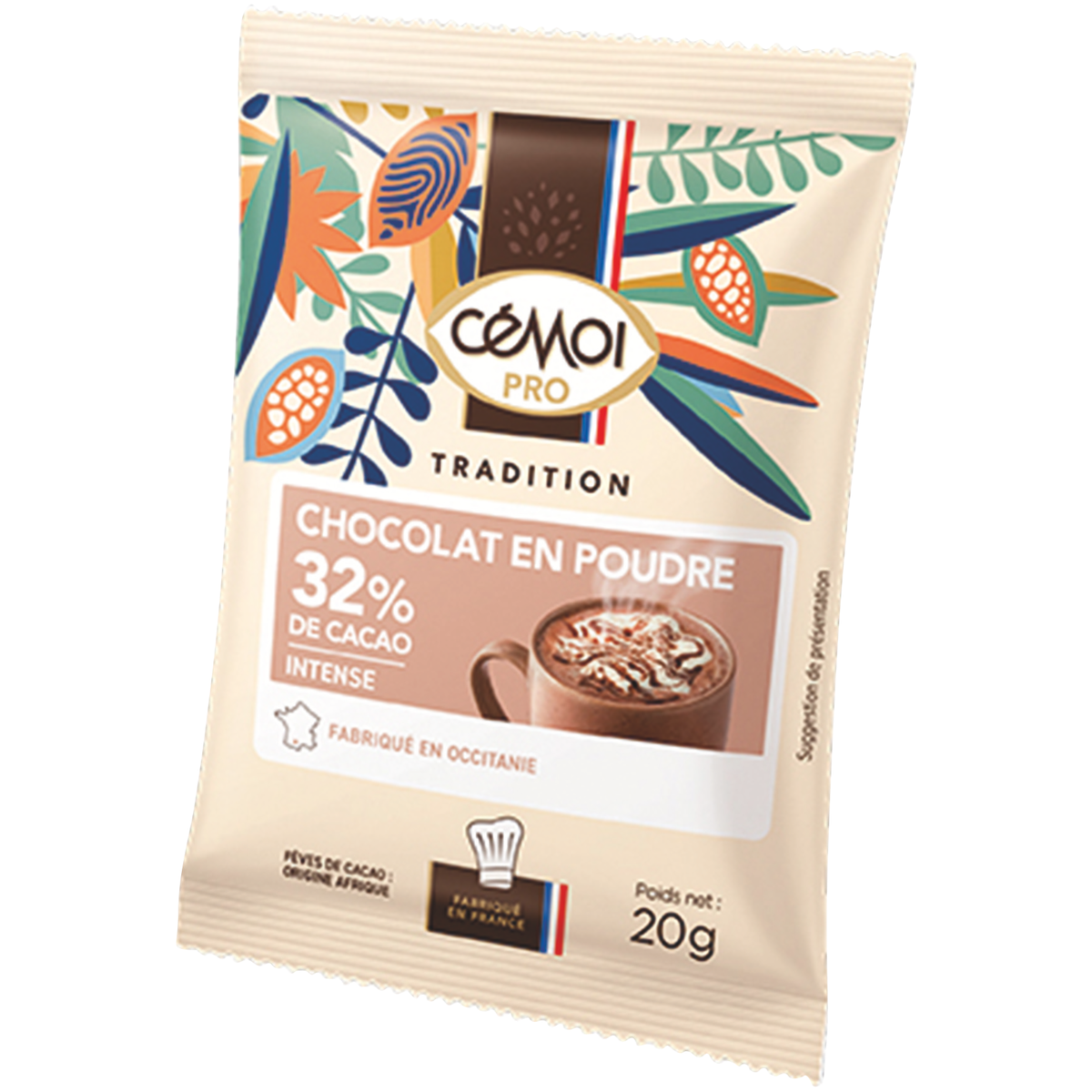DOSETTE POUDRE 32% - CHOCOLAT EN POUDRE - 20GX250
