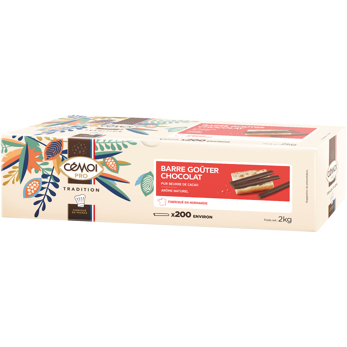 BARRES GOUTER NUES - CHOCOLAT NOIR 43% - BOITE 2KG