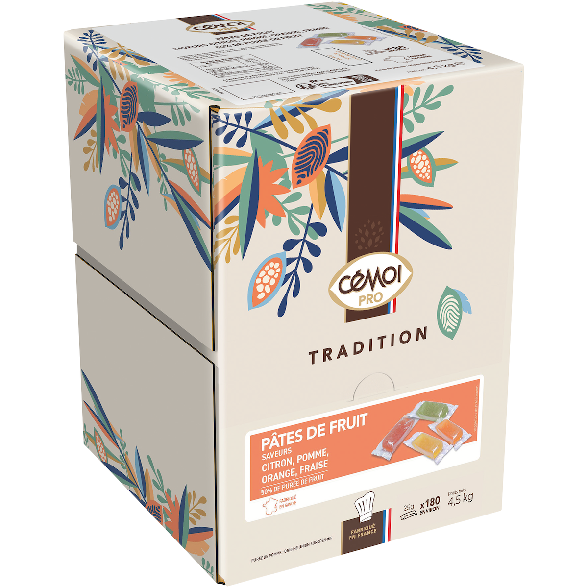 DISTRIBUTEUR 180 PATES DE FRUITS - ASSORTIMENT 4 PARFUMS - 4,5KG