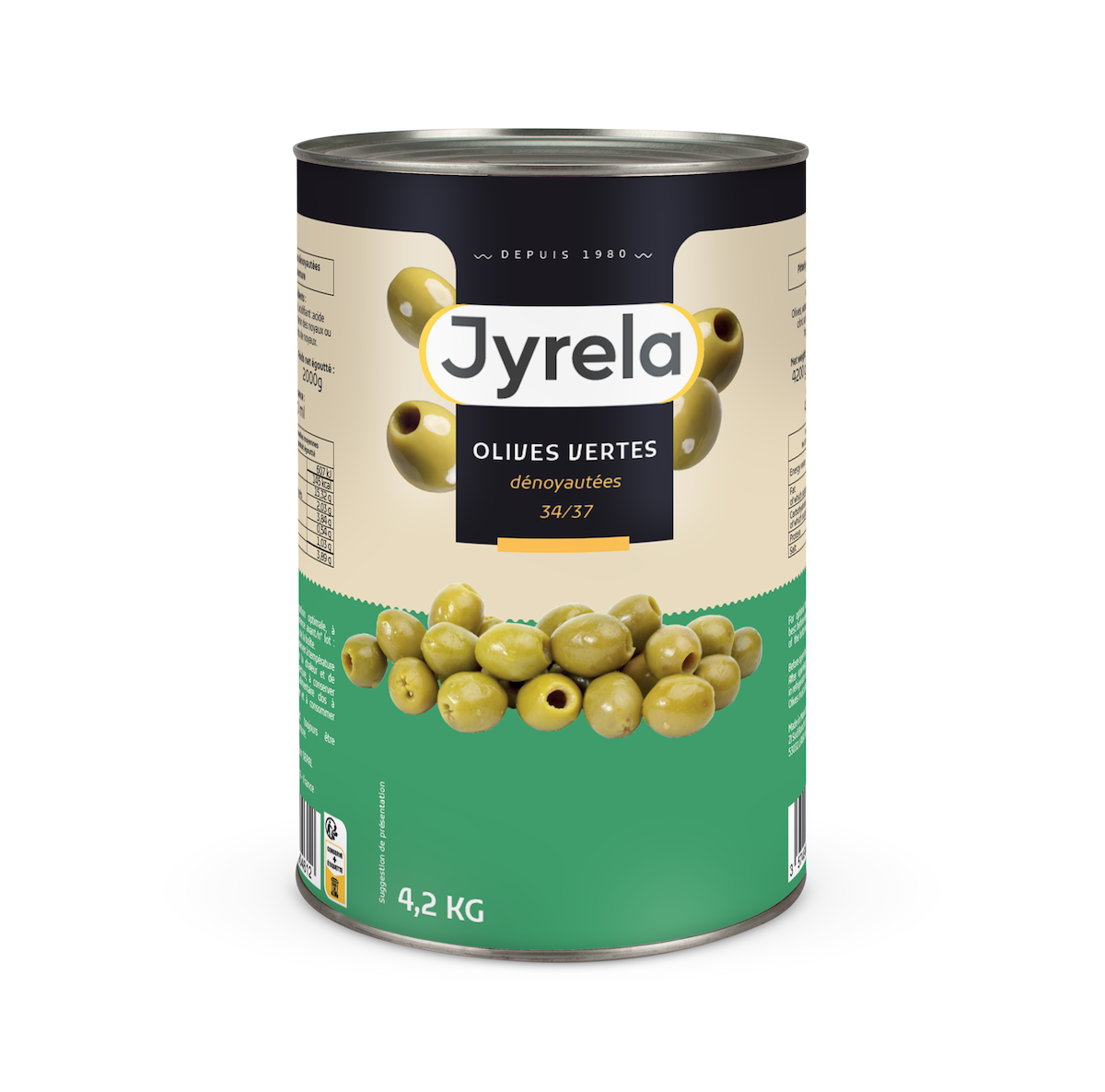 OLIVE VERTE DENOYAUTEE 34/37 BOITE 5/1