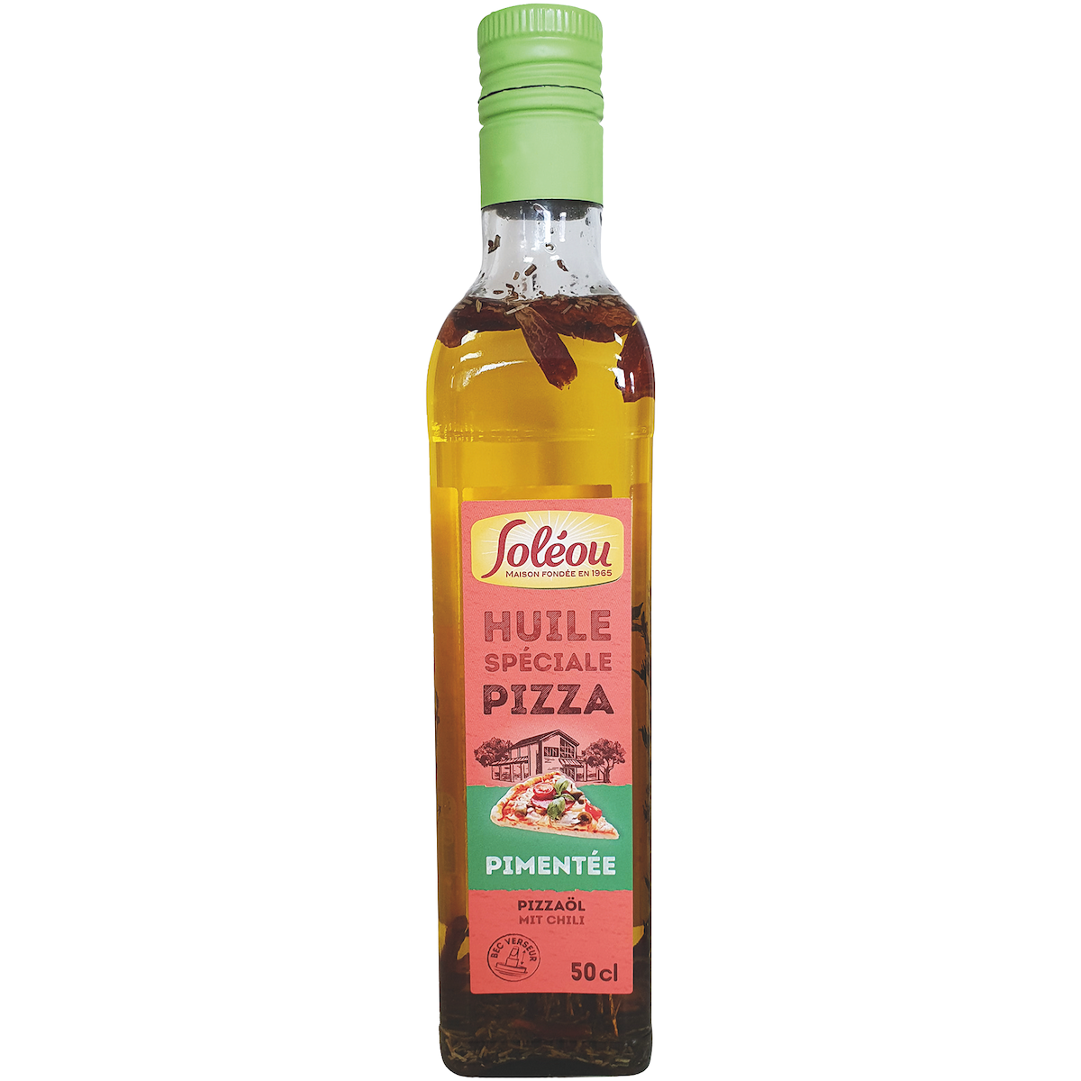 HUILE VEGETALE AU PIMENT ET PLANTES AROMATIQUES SPECIAL PIZZA 50CL
