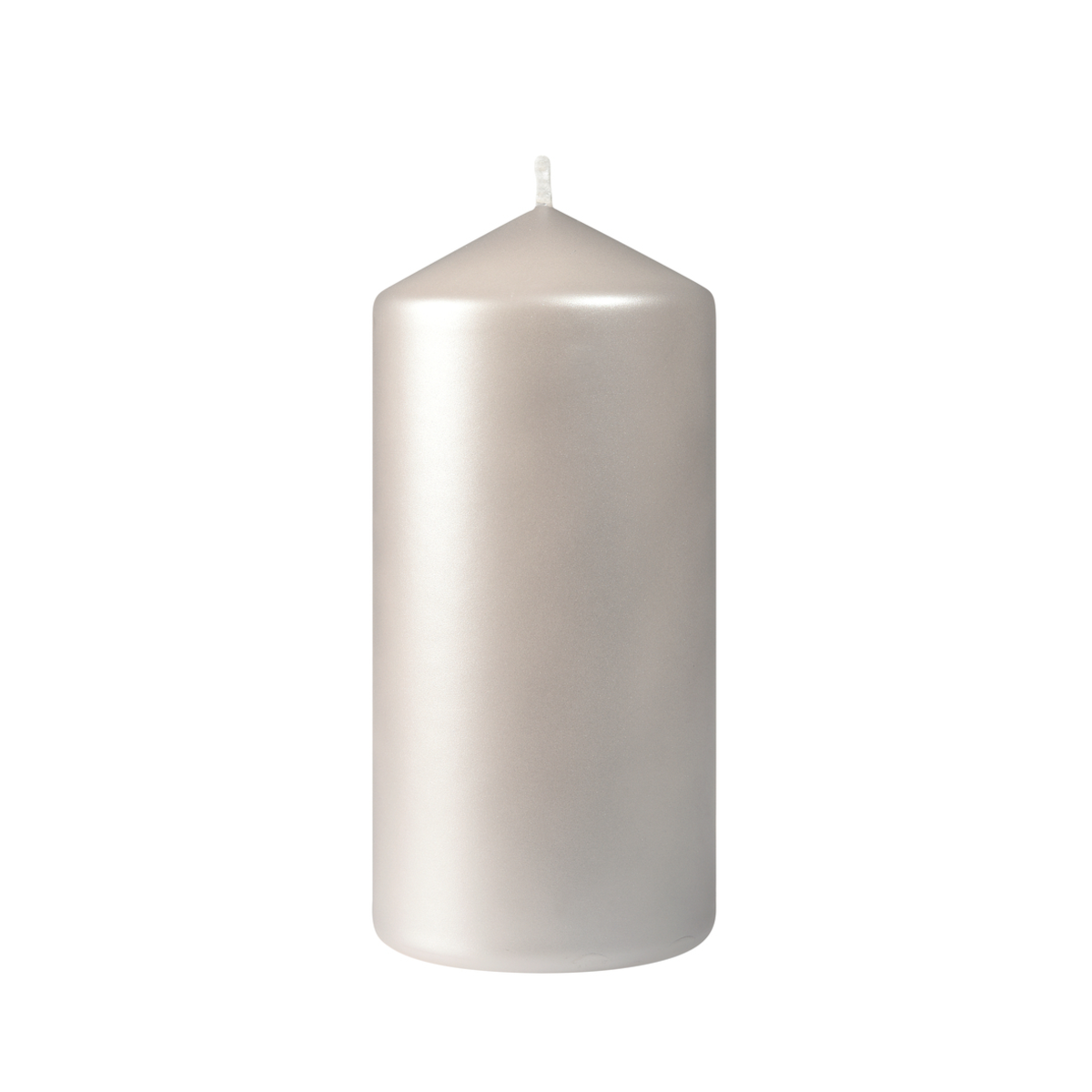 BOUGIE CYLINDRE 150X70MM MATE ARGENT CARTON DE 12