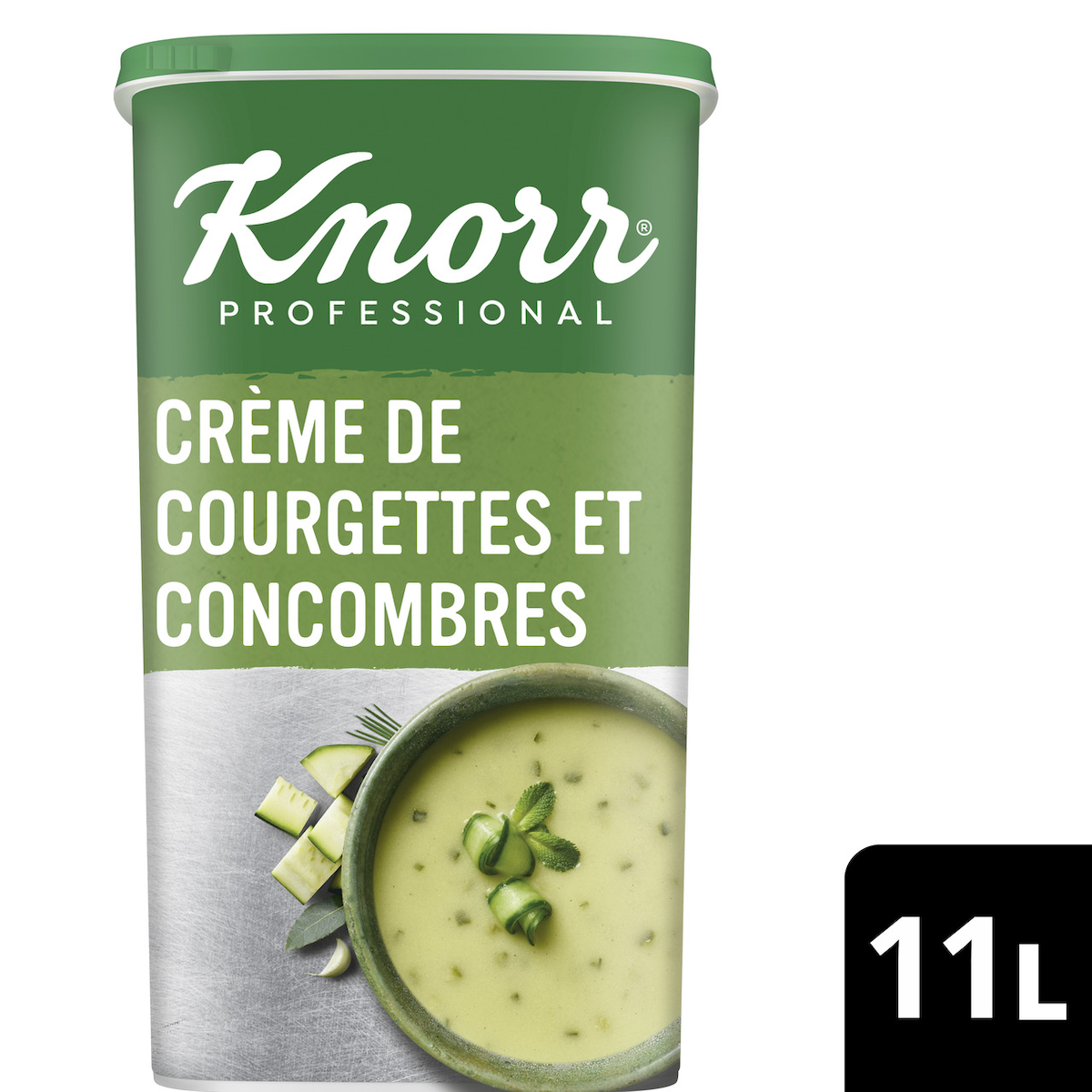 CREME DE COURGETTES ET CONCOMBRES 1,045KG 50 PORTIONS
