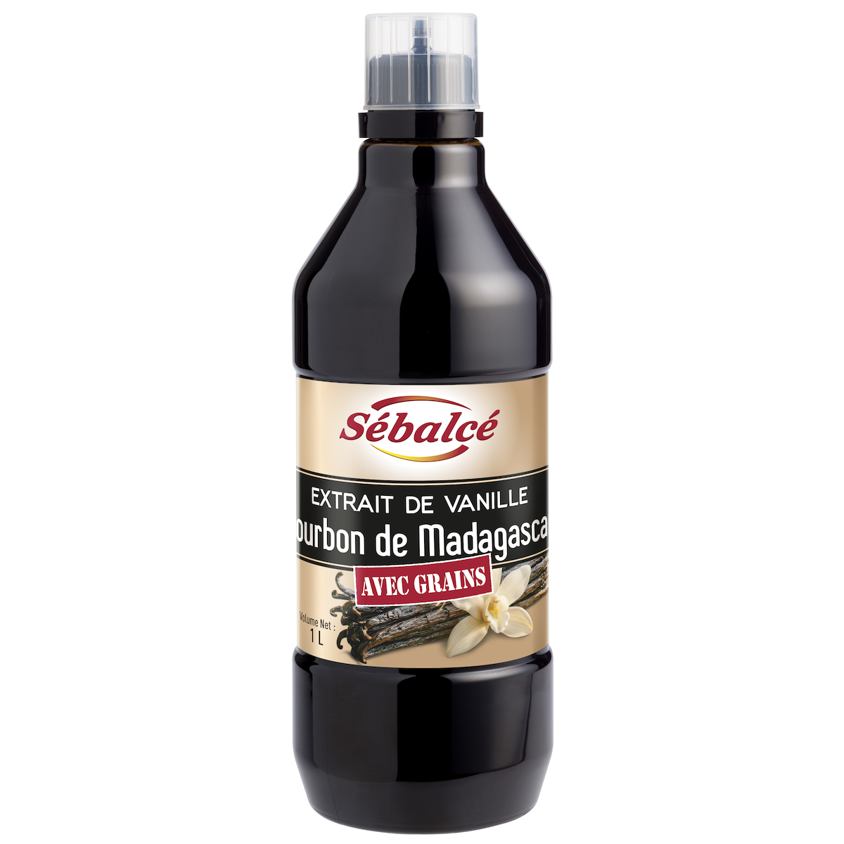 EXTRAIT DE VANILLE BOURBON DE MADAGASCAR AVEC GRAINS 1L