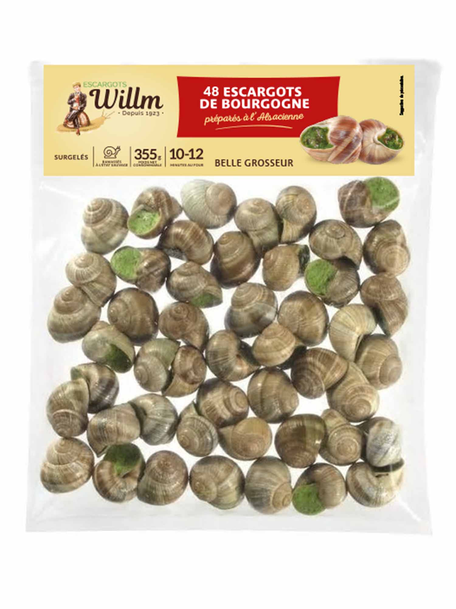 48 ESCARGOTS DE BOURGOGNE PRÉPARÉS BELLE GROSSEUR 355G SURG