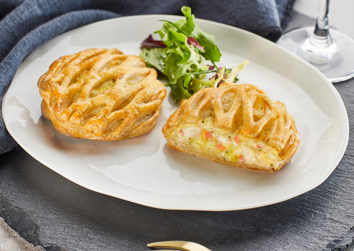 FEUILLETÉ GRILLAGÉ AUX NOIX DE SAINT JACQUES CREVETTES ET MIEL 60G SURG