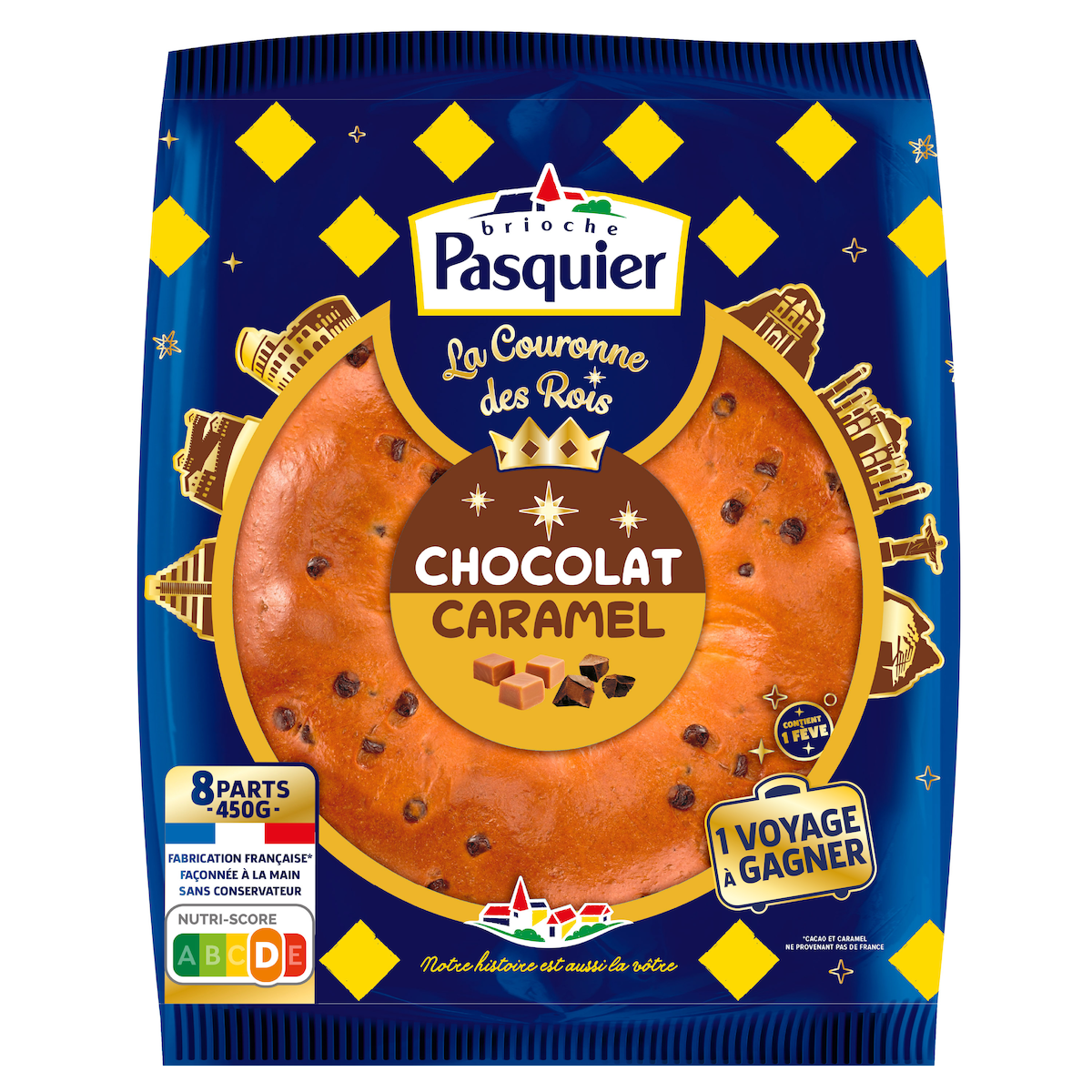 COURONNE DES ROIS CHOCOLAT CARAMEL 450G