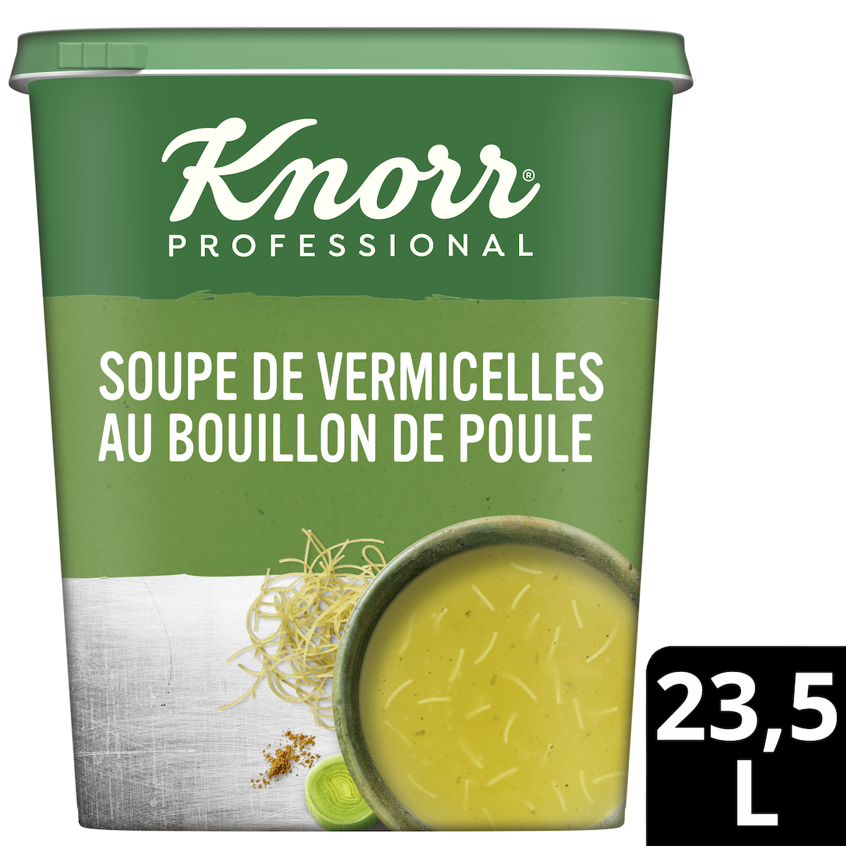 SOUPE DE VERMICELLES AU BOUILLON DE POULE BTE DE 825G JUSQU'À 23,5L