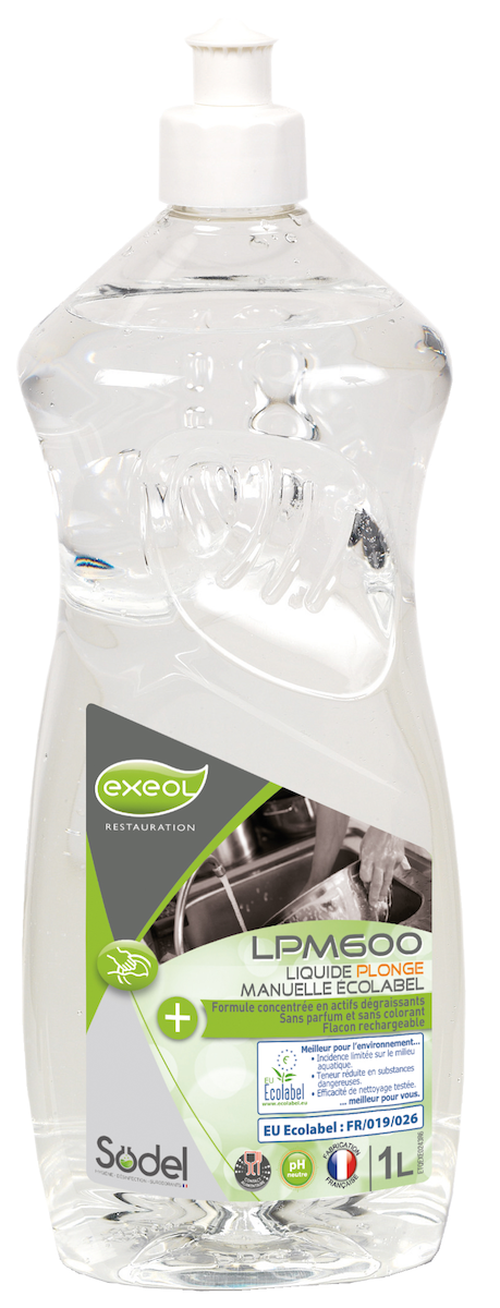 LIQUIDE PLONGE MANUELLE ECOLABEL FLACON 1L