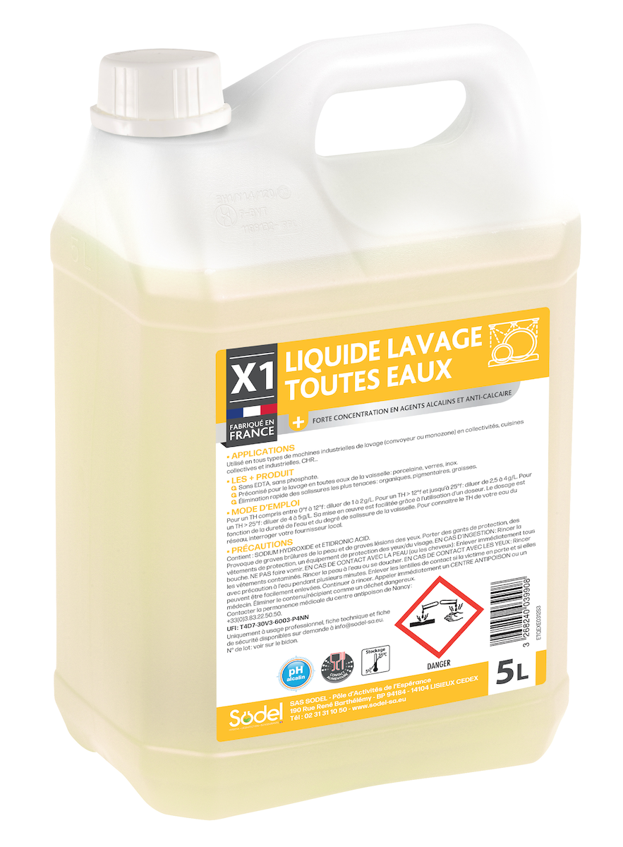 LIQUIDE LAVE VAISSELLE TOUTES EAUX BIDON 5L