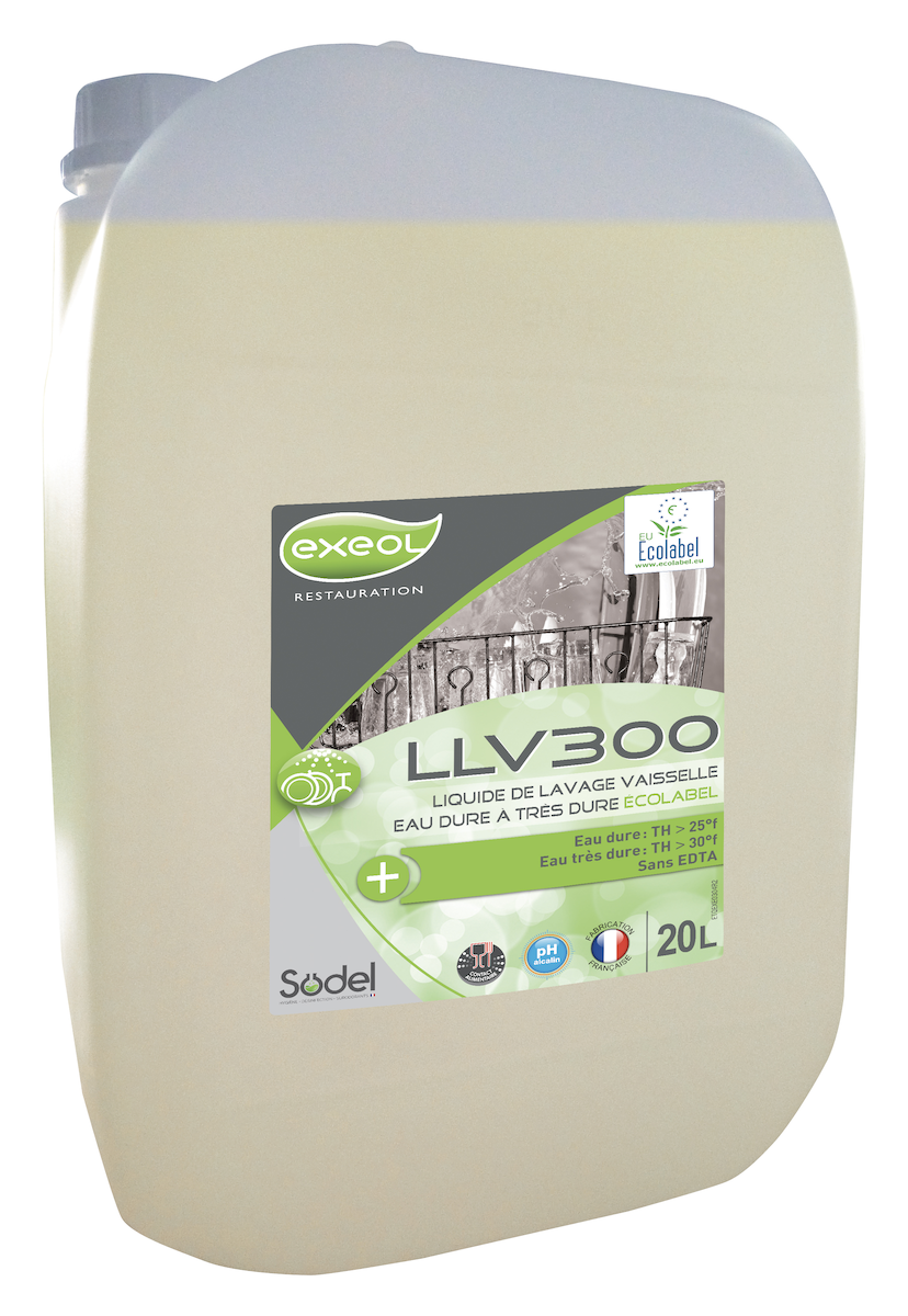 LIQUIDE LAVAGE VAISSELLE EAU TRES DURE ECOLABEL BIDON 20L
