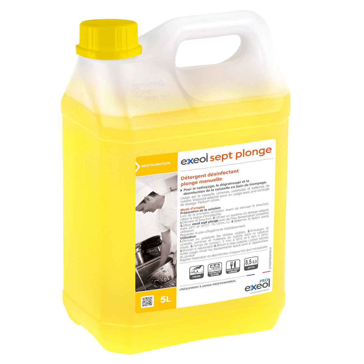 DETERGENT DESINFECTANT PLONGE MANUELLE BIDON 5L