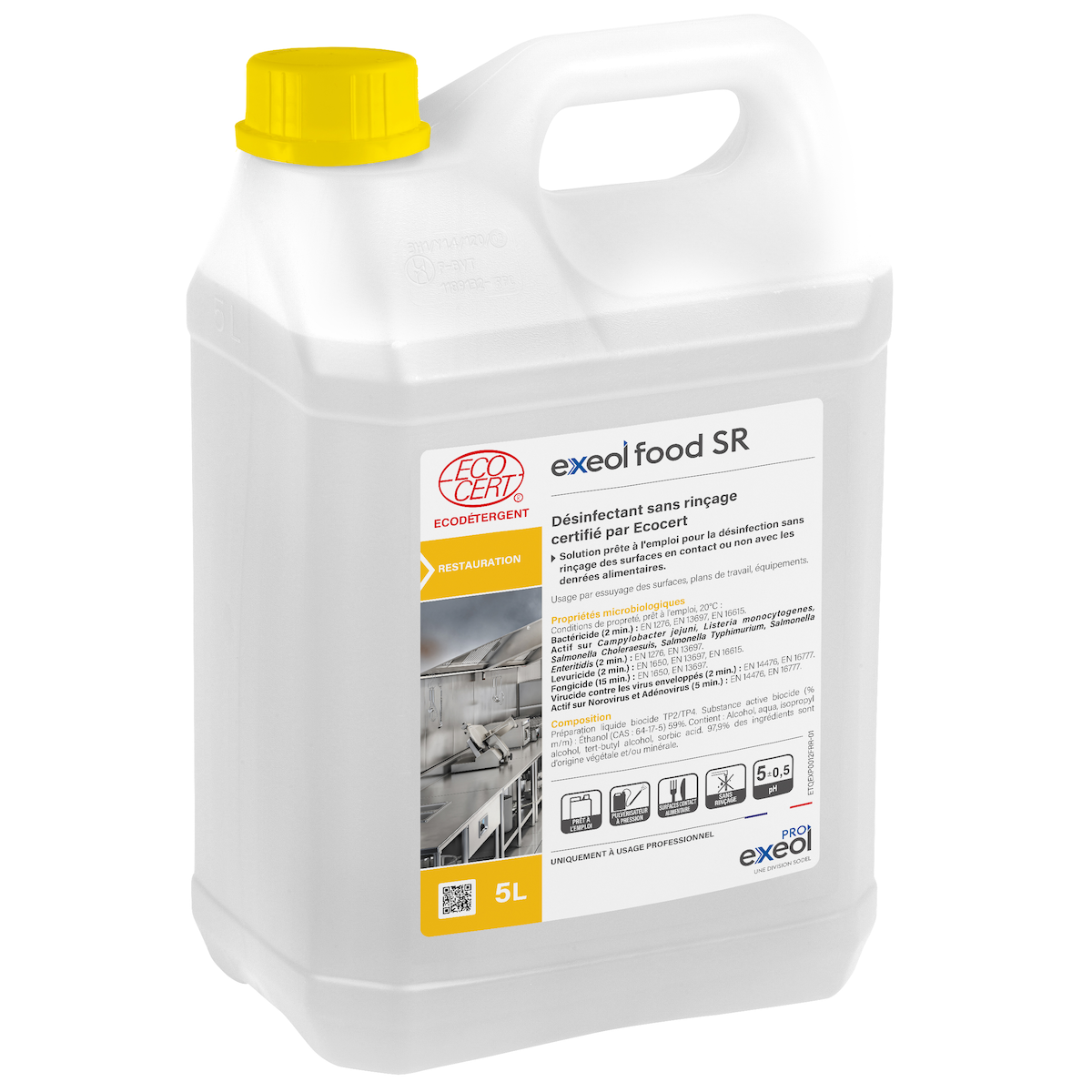 DESINFECTANT SANS RINCAGE CERTIFIE PAR ECOCERT BIDON 5L